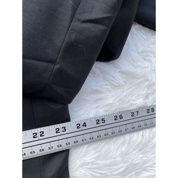 Banana Republic Blazer Men's 46L Black Suit Jacket 100% Wool Tailored Fit 2 Btn - Picture 10 of 11